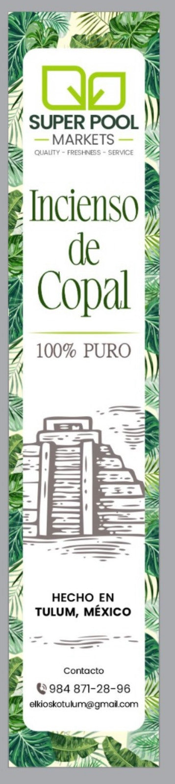 VARITAS DE COPAL BLANCO CONT. 10 PIEZAS