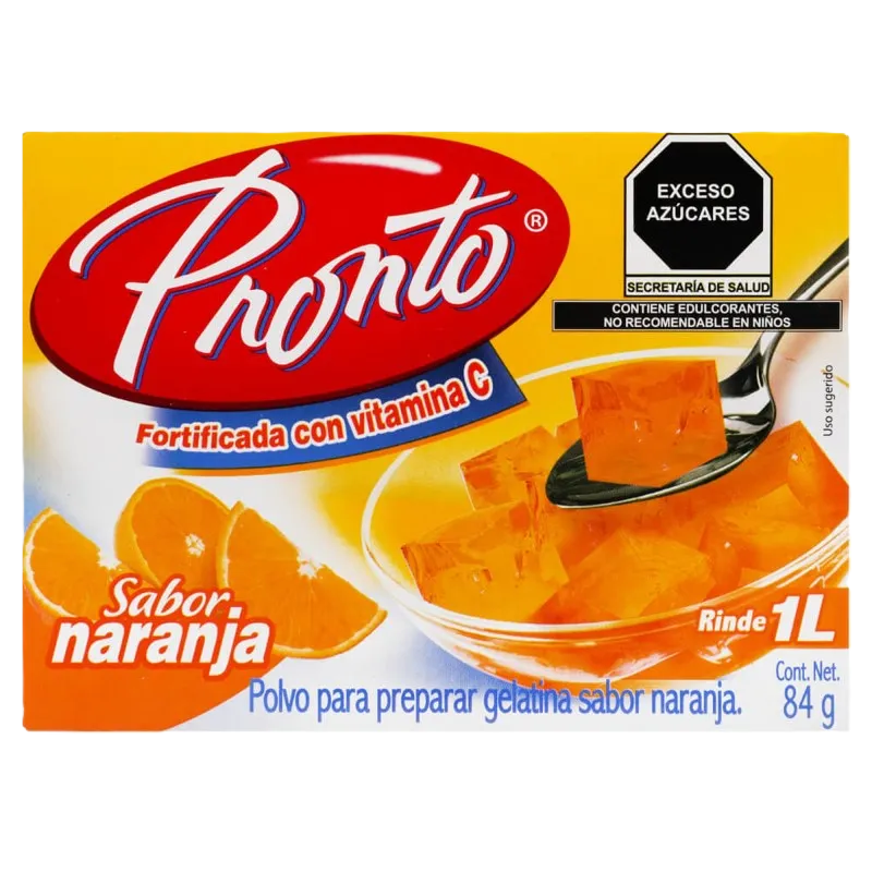 GELATINA PRONTO NARANJA CONT. 84G