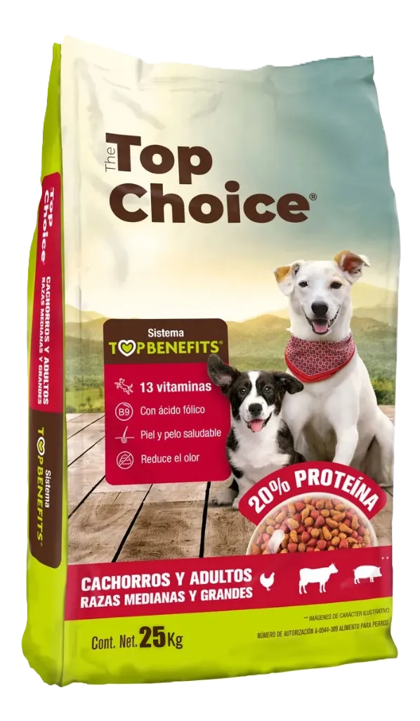 ALIMENTO TOP CHOICE CONT. 25KG