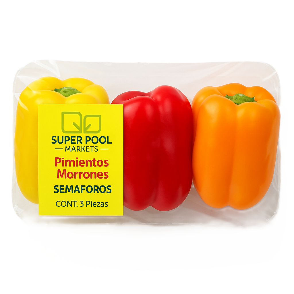 PIMIENTOS MORRONES SEMAFORO CONT. 3 PZA