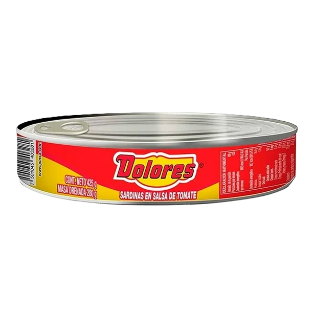 SARDINAS EN SALSA DE TOMATE DOLORES CONT. 425G