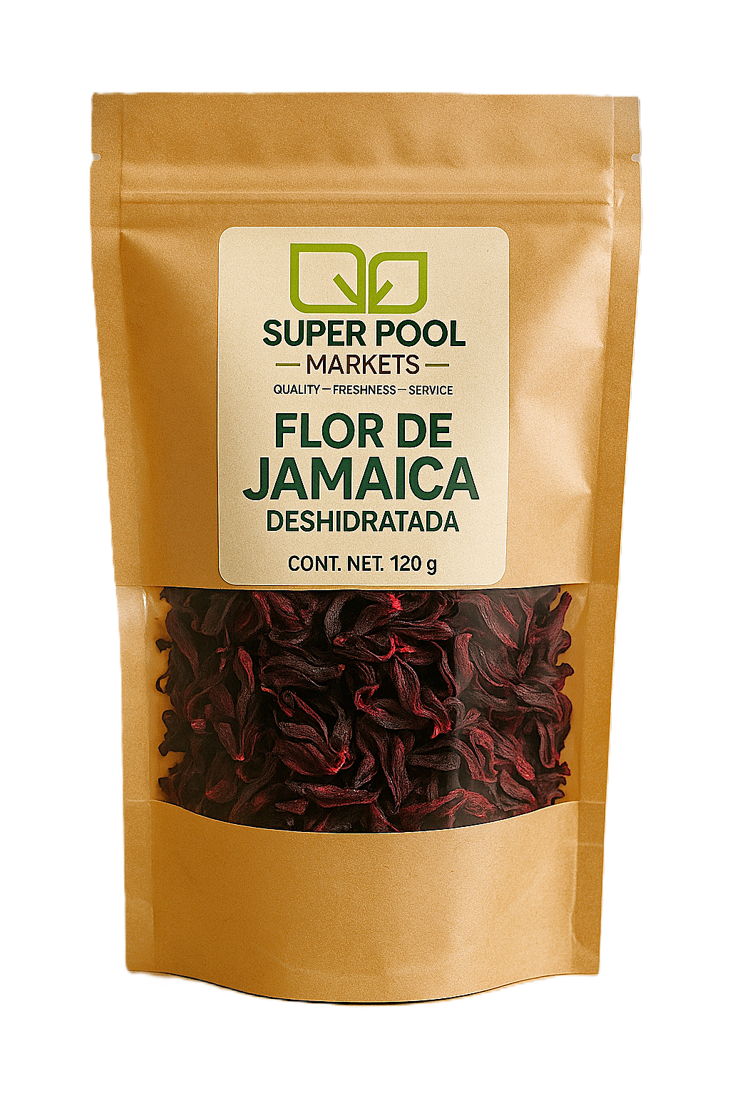 FLOR DE JAMAICA EMPAQUETADA CONT. 120 G