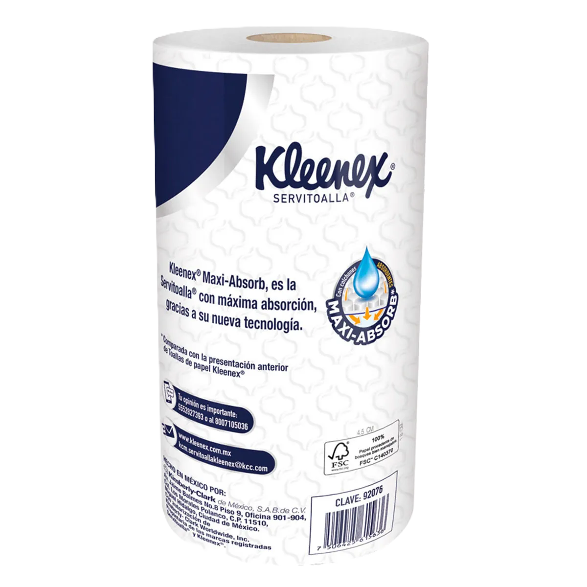 KLEENEX MAXI ABSORB CONT. 1 ROLLO 117 HOJAS