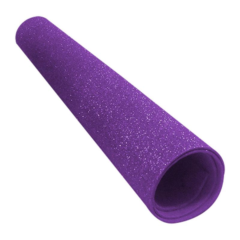 ROLLO DE FOAMY ESCARCHADO MORADO CONT. 1 PZA