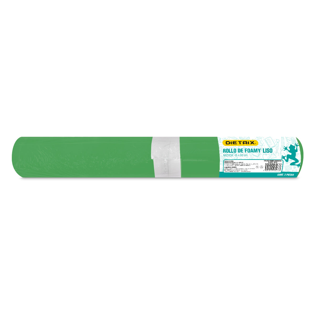 ROLLO DE FOAMY ESCARCHADO MENTA CONT. 1 PZA