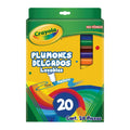 PLUMONES LAVABLES  CRAYOLA C/20 PZS