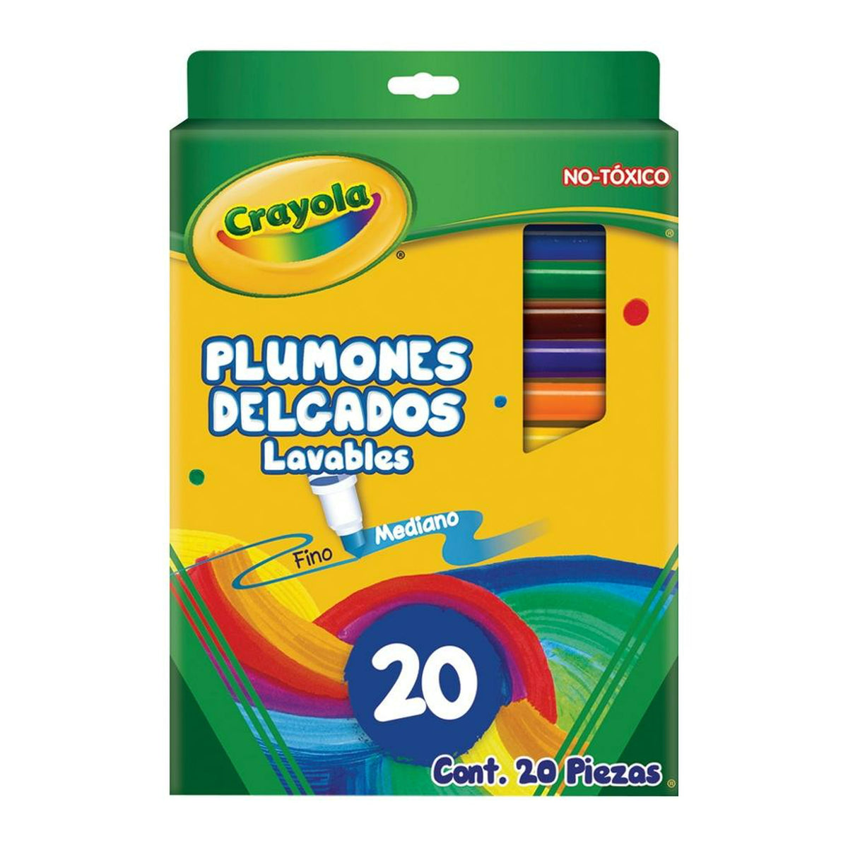 PLUMONES LAVABLES  CRAYOLA C/20 PZS