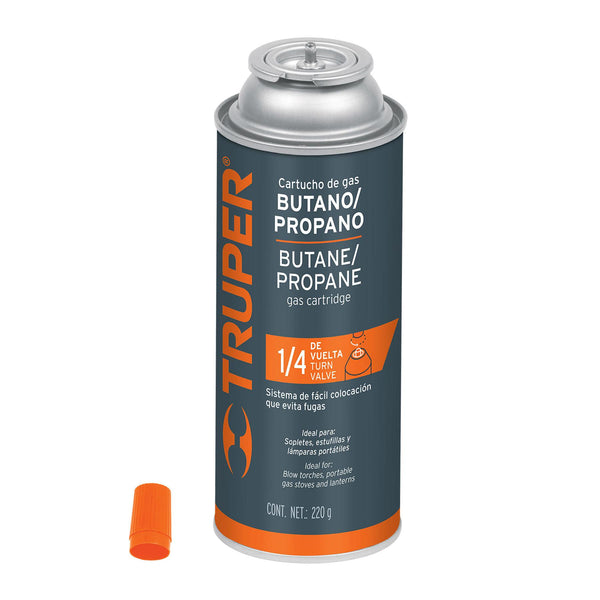 LATA DE GAS BUTANO/PROPANO TRUPER 220G