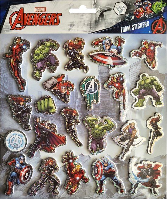 STICKERS INFLADOS AVENGERS CONT. 12 PZA