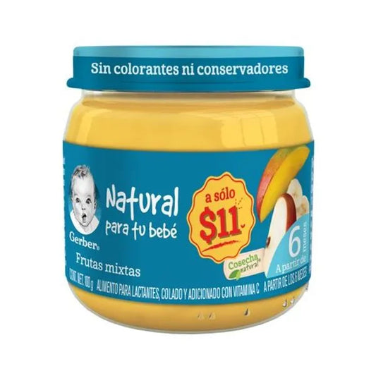GERBER NATURAL FRUTAS MIXTAS CONT. 100G