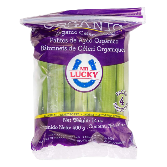 PALITOS DE APIO ORGÁNICO 4 PIEZAS DE 100GR