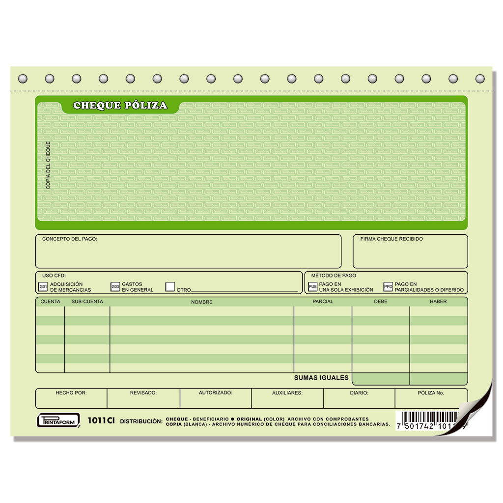 CHEQUE POLIZA C/U