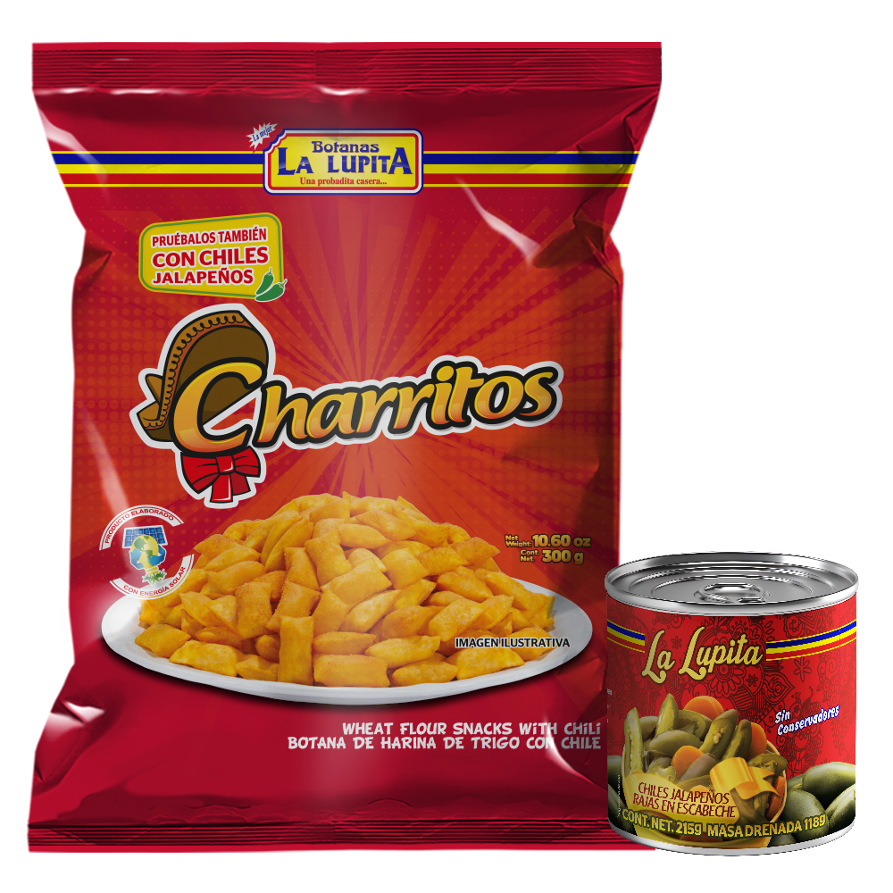 CHARRITOS CON CHILE JALAPEÑO CONT. 300G