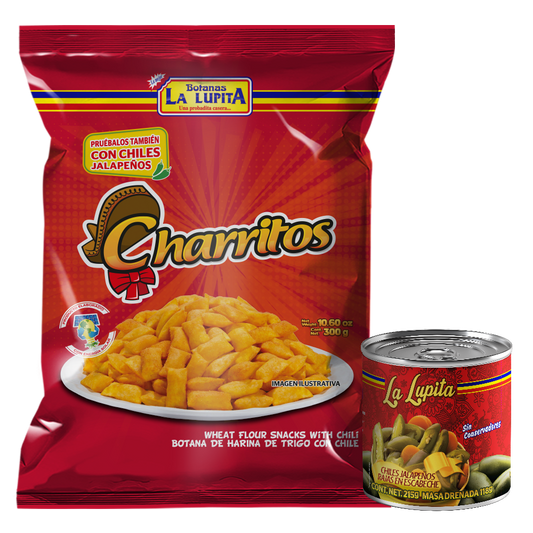 CHARRITOS CON CHILE JALAPEÑO CONT. 300G