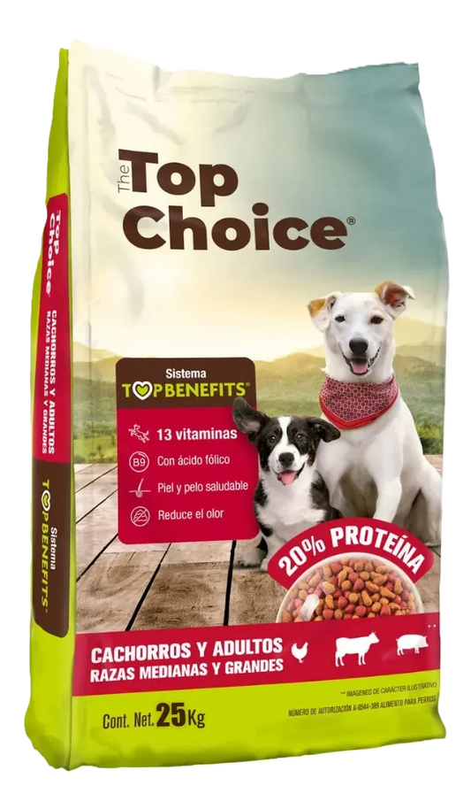 ALIMENTO TOP CHOICE CONT. 25KG