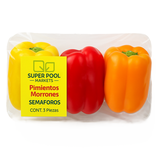 PIMIENTOS MORRONES SEMAFORO CONT. 3 PZA
