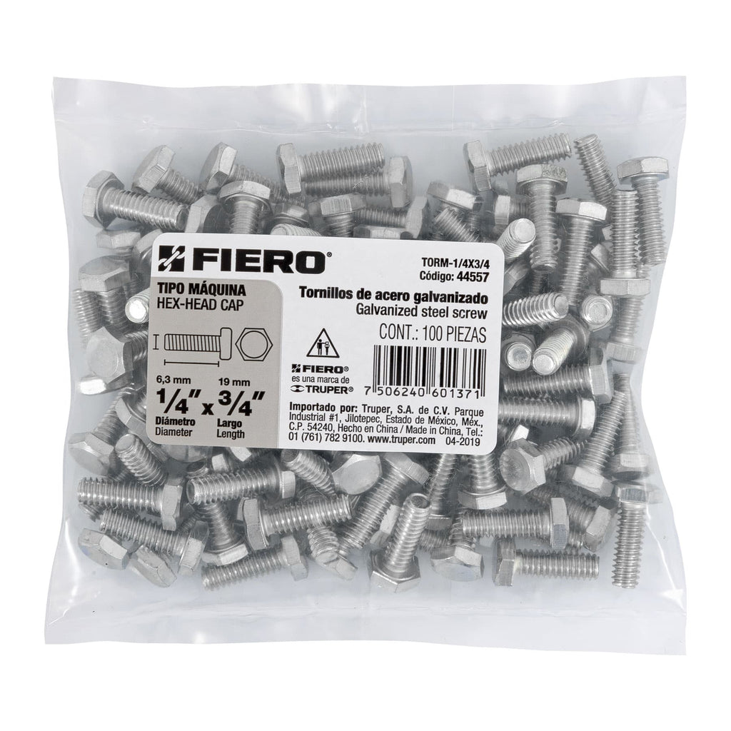 TORNILLOS 1/4" X 3/4"