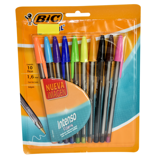 BOLIGRAFO BIC FASHION INTENSO COLORES 1.6MM 10