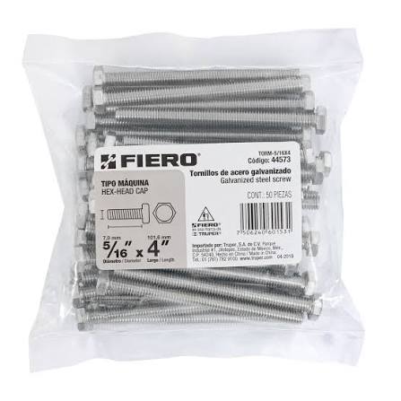 TORNILLOS 5/16" X 4"