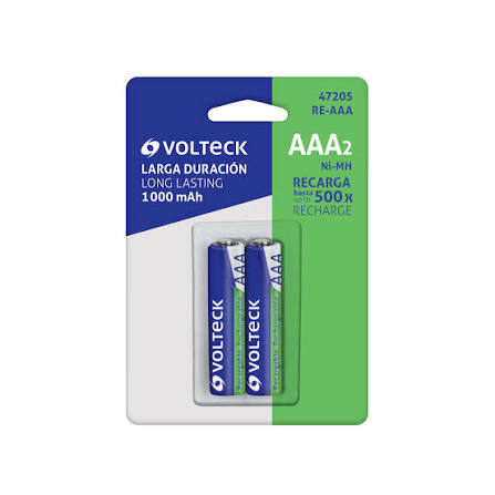 PILAS RECARGABLES AAA VOLTECK