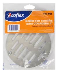 REJILLA PARA COLADERA 4" CON TORNILLOS