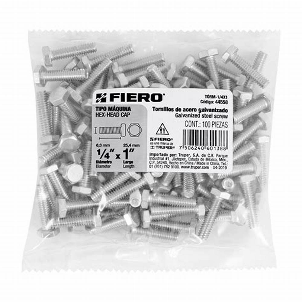 TORNILLOS DE ACERO PAVONADO 1/4" X 1"