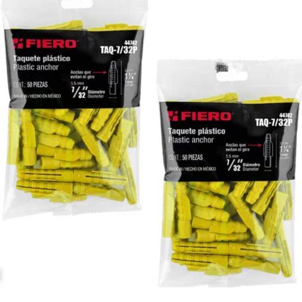 TAQUETE PLASTICO 7/32" X 1-1/4 CONT. 1 PIEZA
