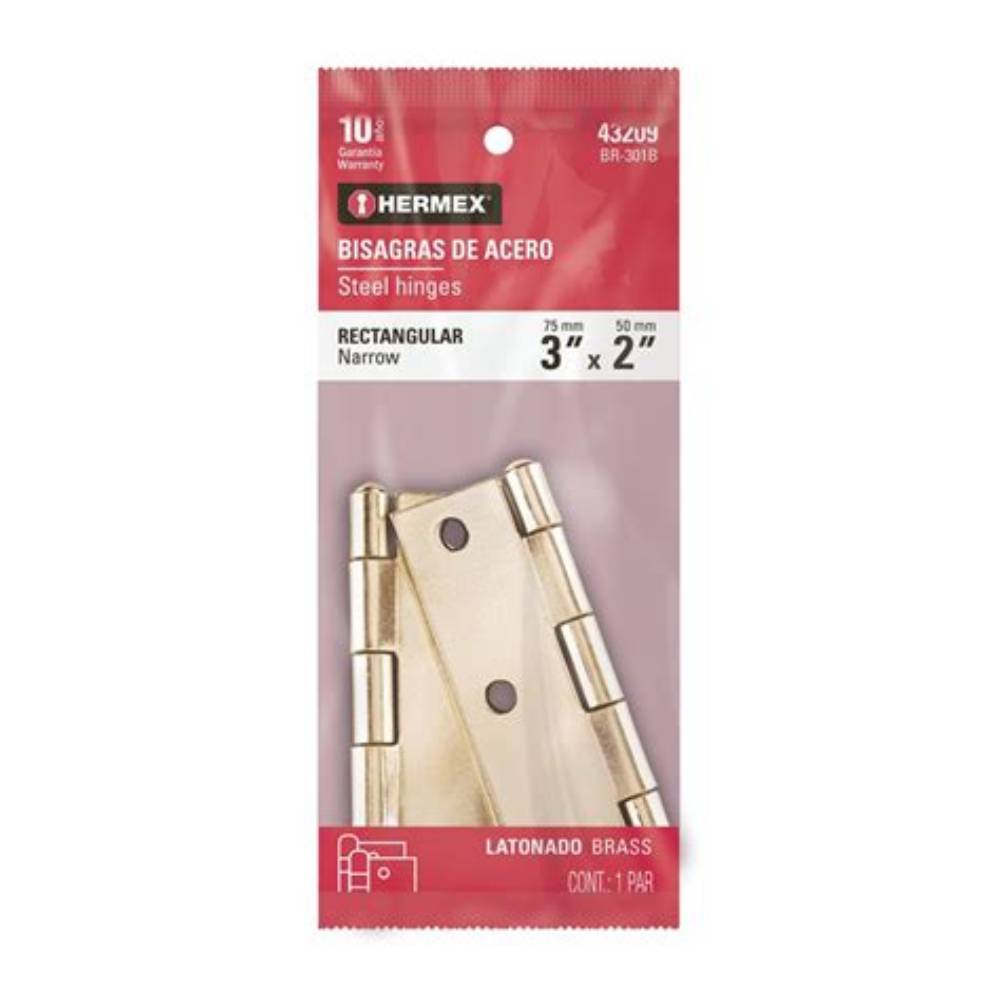 BISAGRA 3" X 2" CONT. 1 PZA